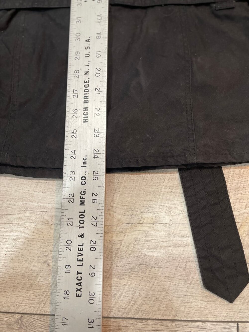 Barbour International Wax Jacket Belted Black Moto Biker Womens UK 8 - Picture 11 of 11